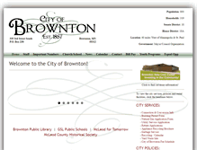 Tablet Screenshot of cityofbrownton.com